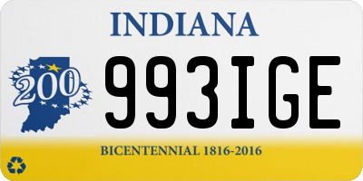 IN license plate 993IGE