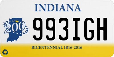 IN license plate 993IGH