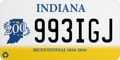 IN license plate 993IGJ