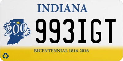 IN license plate 993IGT