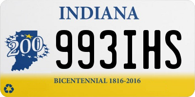 IN license plate 993IHS