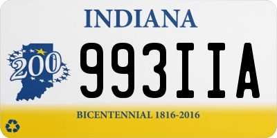 IN license plate 993IIA