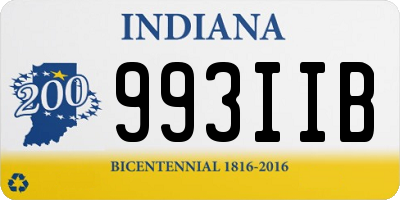 IN license plate 993IIB