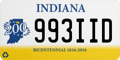 IN license plate 993IID