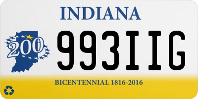 IN license plate 993IIG