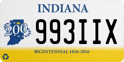 IN license plate 993IIX