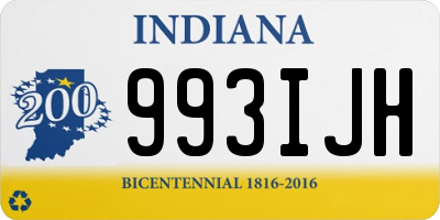 IN license plate 993IJH