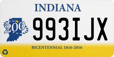 IN license plate 993IJX