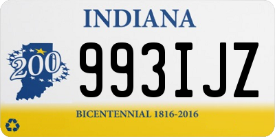 IN license plate 993IJZ