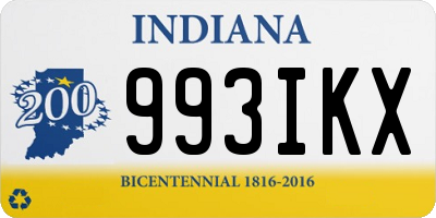 IN license plate 993IKX