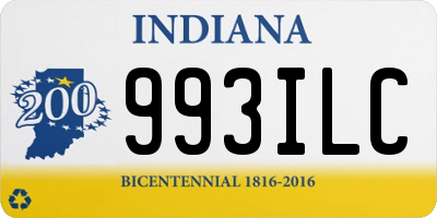 IN license plate 993ILC