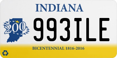 IN license plate 993ILE