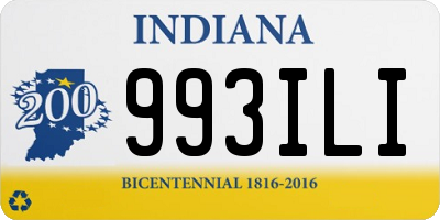 IN license plate 993ILI