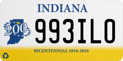 IN license plate 993ILO