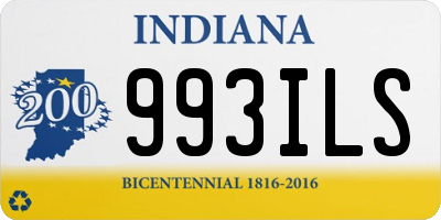 IN license plate 993ILS