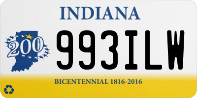 IN license plate 993ILW