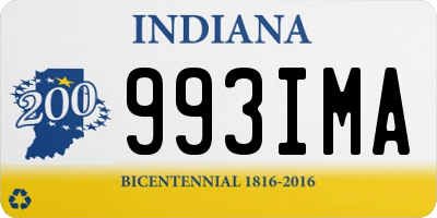 IN license plate 993IMA