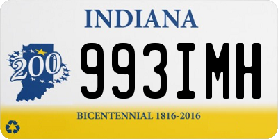 IN license plate 993IMH