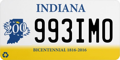 IN license plate 993IMO