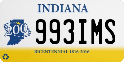 IN license plate 993IMS