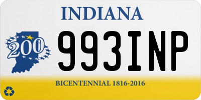 IN license plate 993INP