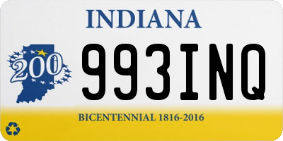 IN license plate 993INQ