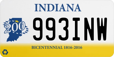 IN license plate 993INW