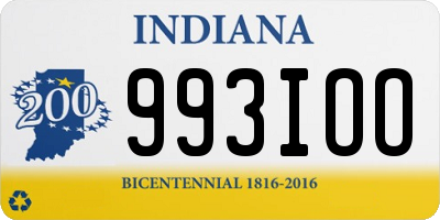 IN license plate 993IOO