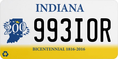 IN license plate 993IOR