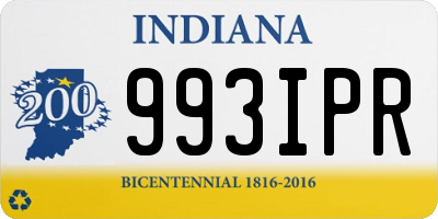 IN license plate 993IPR