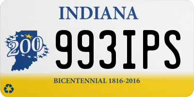 IN license plate 993IPS