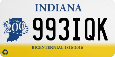 IN license plate 993IQK