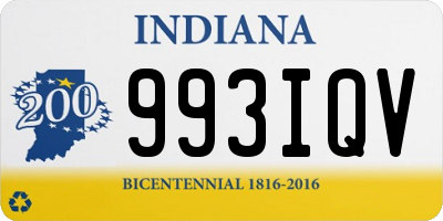 IN license plate 993IQV