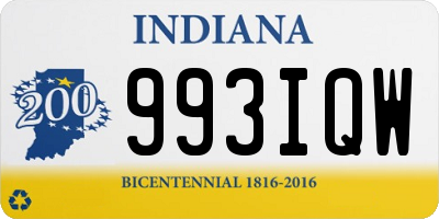 IN license plate 993IQW