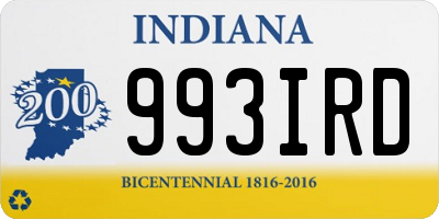 IN license plate 993IRD