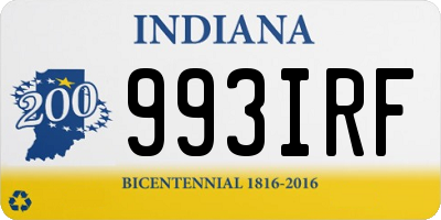 IN license plate 993IRF