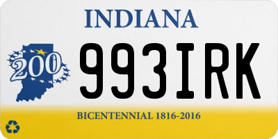 IN license plate 993IRK