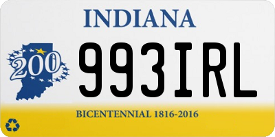 IN license plate 993IRL