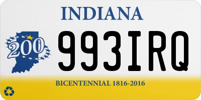 IN license plate 993IRQ