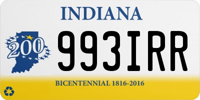 IN license plate 993IRR