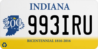 IN license plate 993IRU