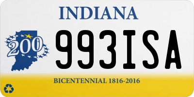 IN license plate 993ISA