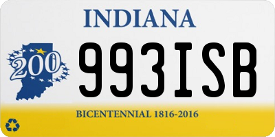 IN license plate 993ISB