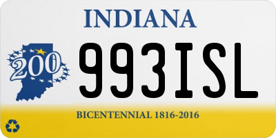 IN license plate 993ISL