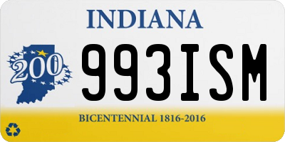 IN license plate 993ISM