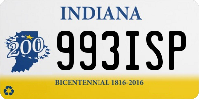 IN license plate 993ISP