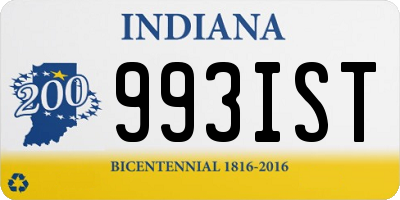 IN license plate 993IST