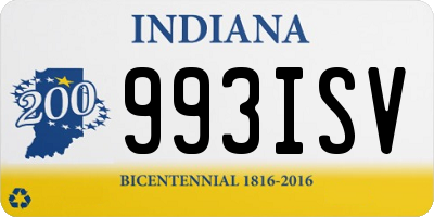 IN license plate 993ISV