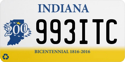 IN license plate 993ITC