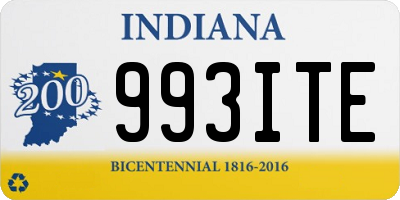 IN license plate 993ITE